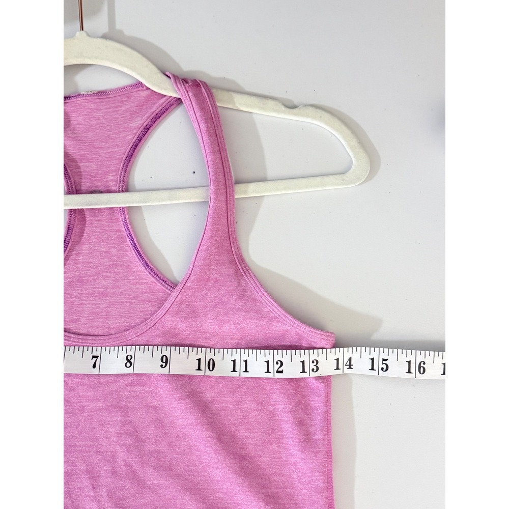 Lululemon Cool Racerback Tank Top Womens 4 Pink Excellent Heathered Athletic - Picture 4 of 4